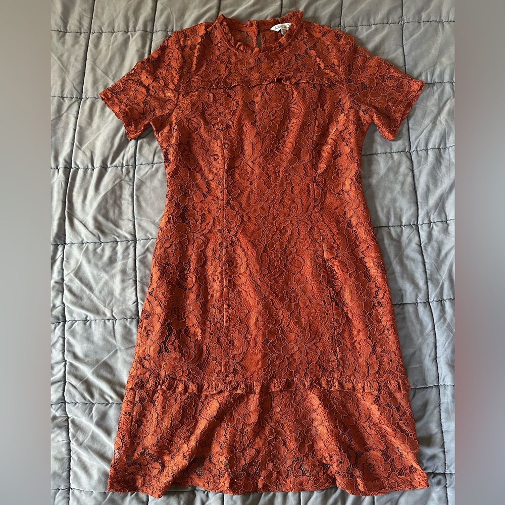 Nanette Lepore lace midi dress size 12